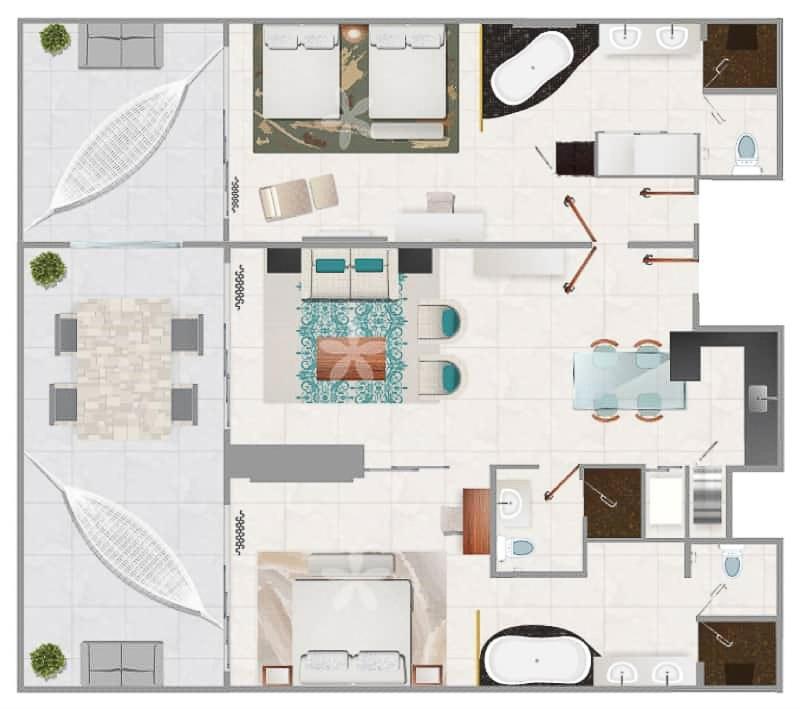 Residential Retreat 2 Bedroom Garza Blanca Cabos & * Cabo San Lucas