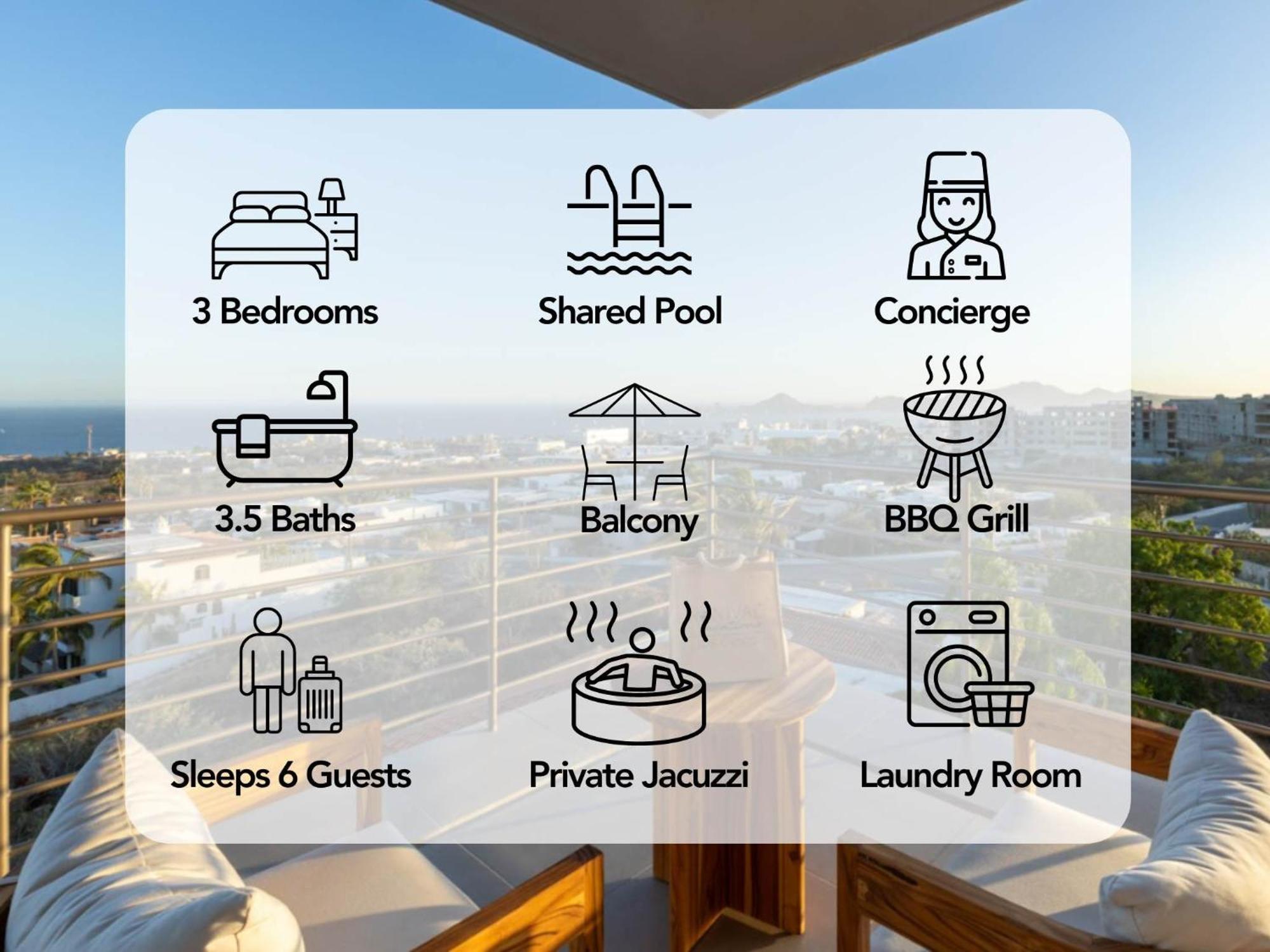 Cabo Ph Stunning Rooftop With Jacuzzi Cabo San Lucas